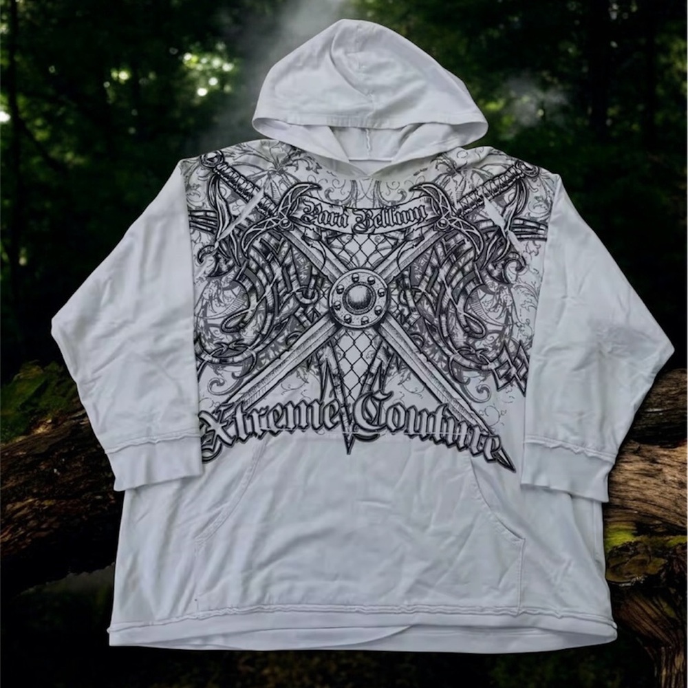 Xtreme Couture White Graphic Hoodie